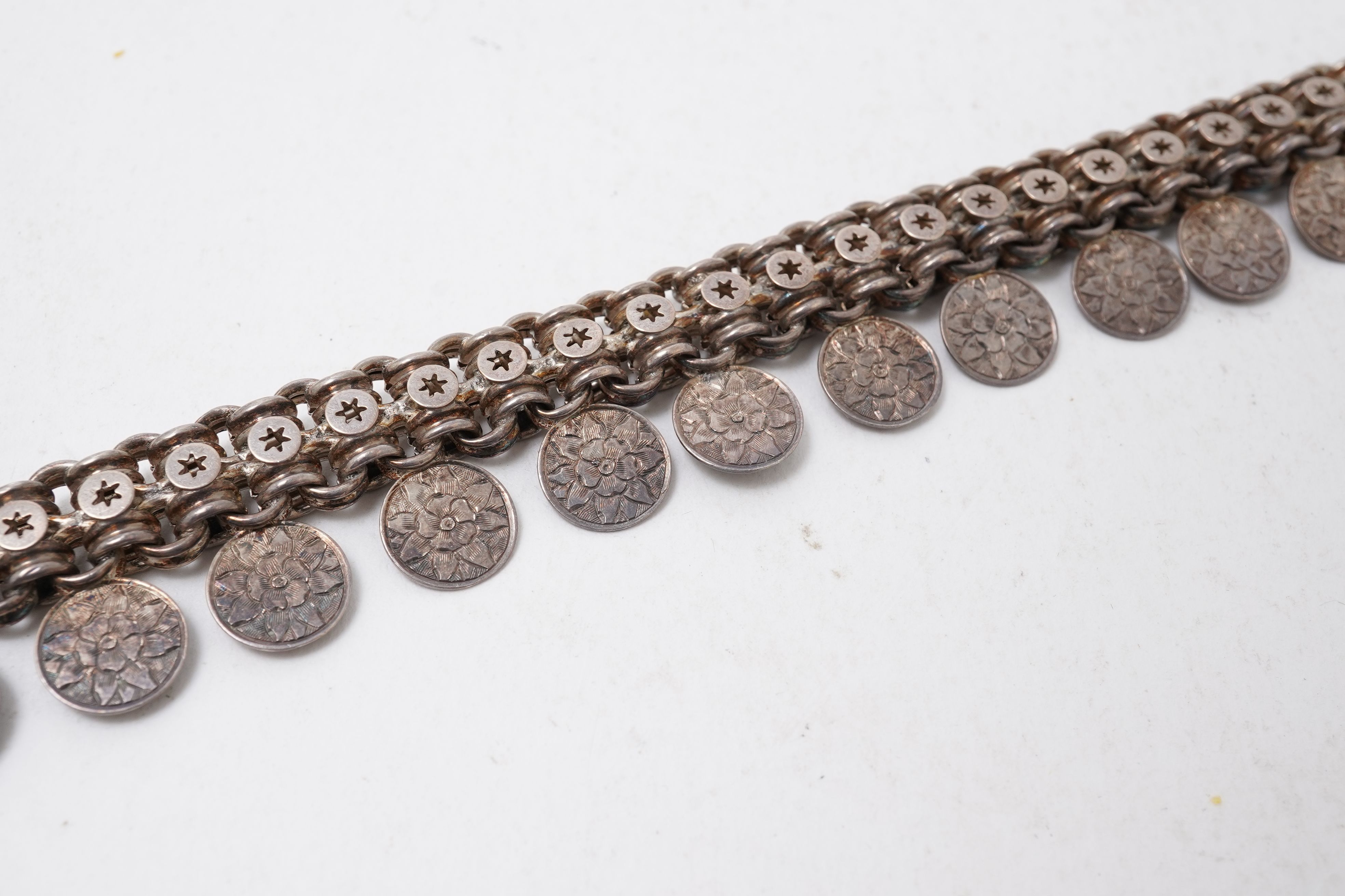 Three silver necklaces, 19th/early 20th century